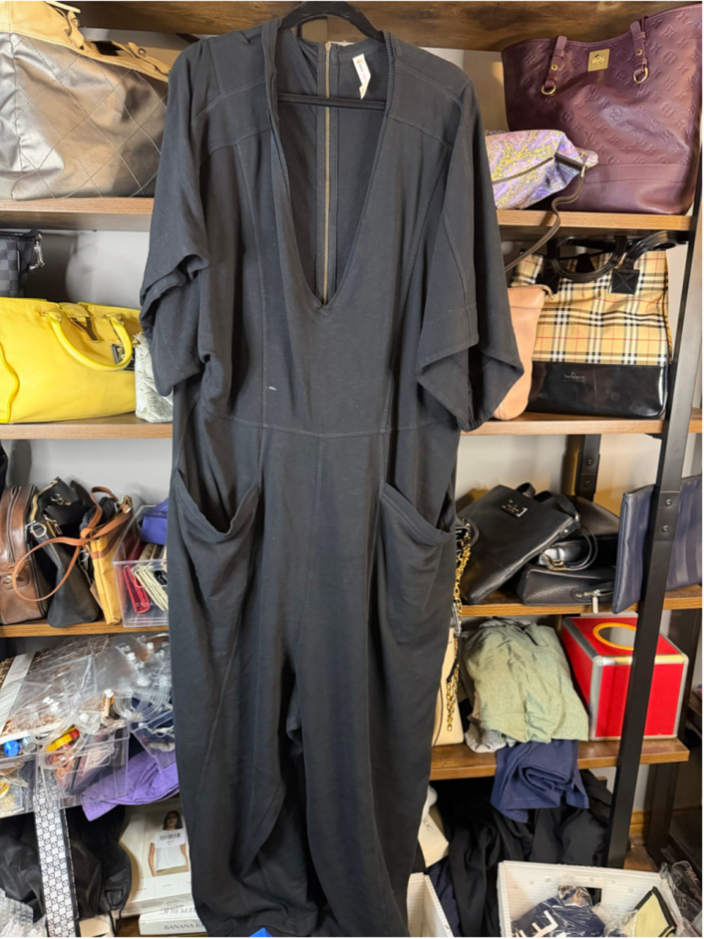 Women's Daily Practice Black Jumpsuit Size 3X - Picture 2 of 3